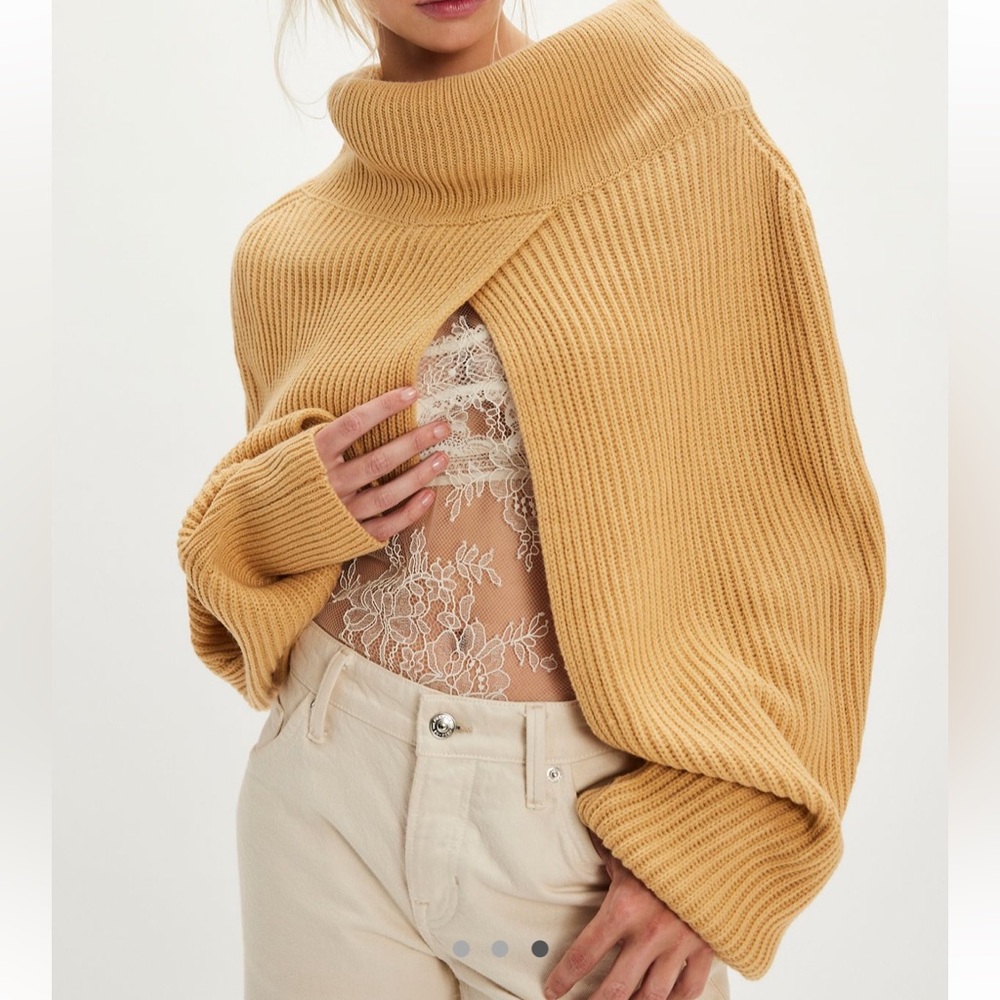 Free People Black Bolero Sweater